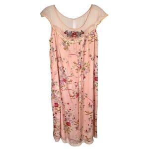 Cynthia Cynthia Steffe Women's 100% Silk Embroidered Floral Dress Size 4 Pink